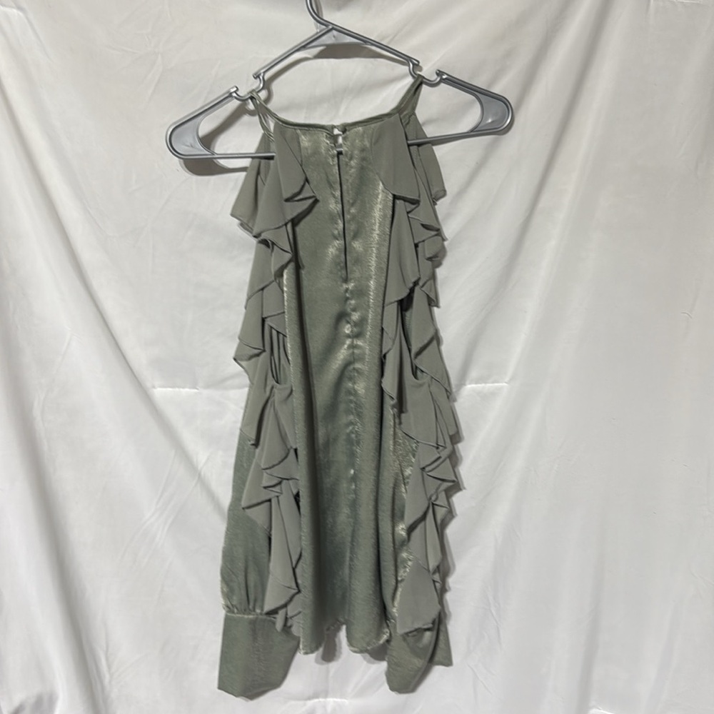 Umgee Backless Gray Ruffle Dress - Picture 3 of 4